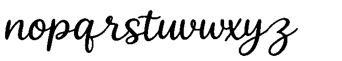 Midnight Sparkle Script Font LOWERCASE