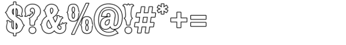 Midnight Wowboy Bold Outline Font OTHER CHARS