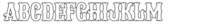 Midnight Wowboy Bold Outline Font UPPERCASE