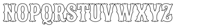 Midnight Wowboy Bold Outline Font UPPERCASE