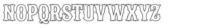 Midnight Wowboy Bold Outline Font LOWERCASE