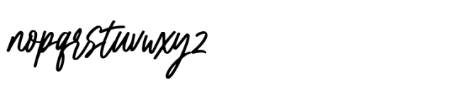 Midtime Script Font LOWERCASE