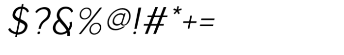 Miela Italic Font OTHER CHARS
