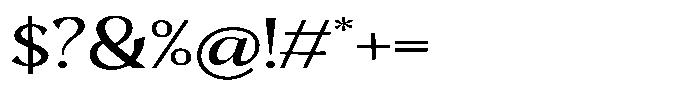 Mighast Expanded Font OTHER CHARS