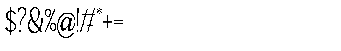 Mighast Extra Light Condensed Font OTHER CHARS