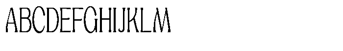 Mighast Extra Light Condensed Font UPPERCASE