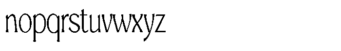 Mighast Extra Light Condensed Font LOWERCASE
