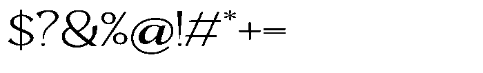 Mighast Extra Light Expanded Font OTHER CHARS
