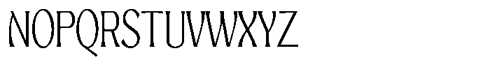 Mighast Extra Light Semi Condensed Font UPPERCASE