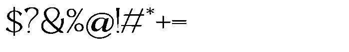 Mighast Extra Light Semi Expanded Font OTHER CHARS