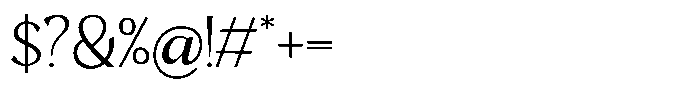 Mighast Extra Light Font OTHER CHARS