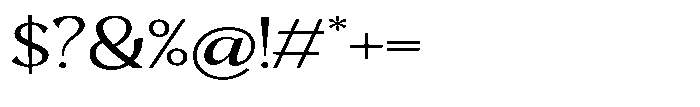 Mighast Light Expanded Font OTHER CHARS