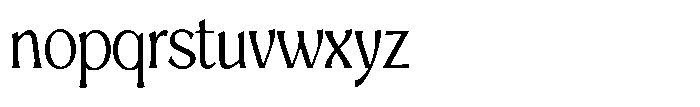 Mighast Light Semi Condensed Font LOWERCASE