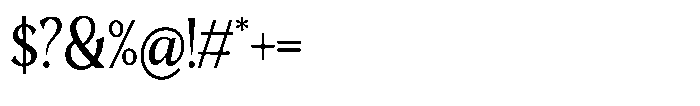 Mighast Semi Condensed Font OTHER CHARS
