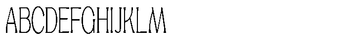 Mighast Thin Condensed Font UPPERCASE