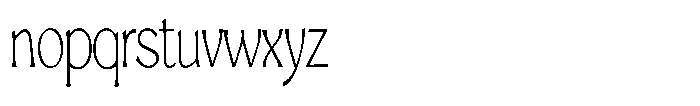 Mighast Thin Condensed Font LOWERCASE