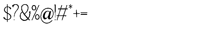 Mighast Thin Semi Condensed Font OTHER CHARS
