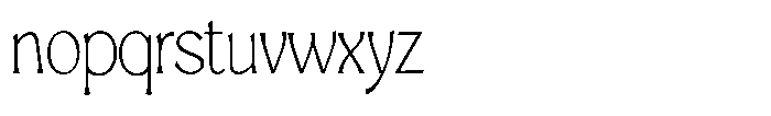 Mighast Thin Semi Condensed Font LOWERCASE