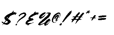 Mightora Italic Font OTHER CHARS