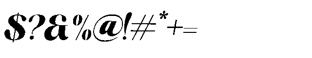 Mighty Monte Italic Font OTHER CHARS