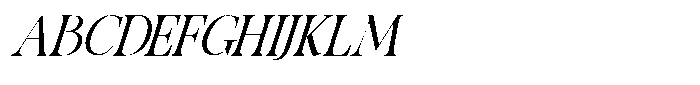 Migorta Elegance  Italic Eight Regular Font UPPERCASE