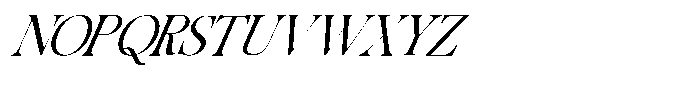 Migorta Elegance  Italic Eleven Regular Font UPPERCASE