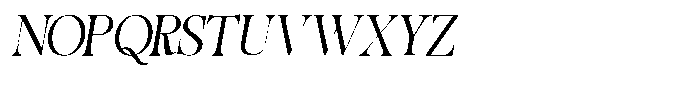 Migorta Elegance  Italic Five Regular Font UPPERCASE