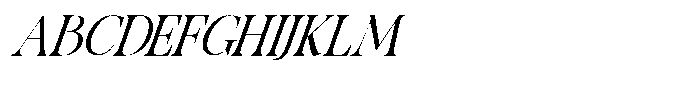 Migorta Elegance  Italic Nine Regular Font UPPERCASE