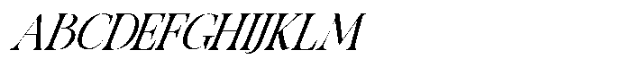 Migorta Elegance  Italic Ten Regular Font UPPERCASE