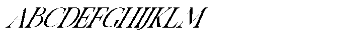 Migorta Elegance  Italic Thirtee Regular Font UPPERCASE