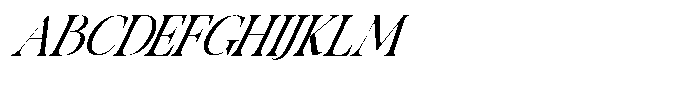 Migorta Elegance  Italic Twelve Regular Font UPPERCASE