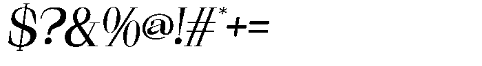 Miguola Italic Regular Font OTHER CHARS
