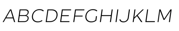 Mihaly Display Light Italic Font UPPERCASE