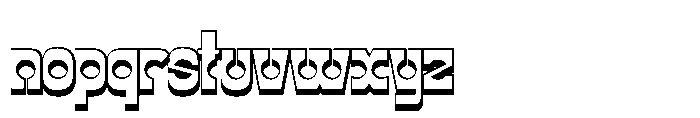 Mijon Shadow Font LOWERCASE
