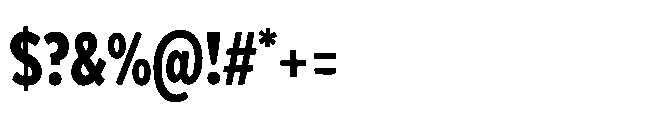 Mikado Condensed Black Font OTHER CHARS