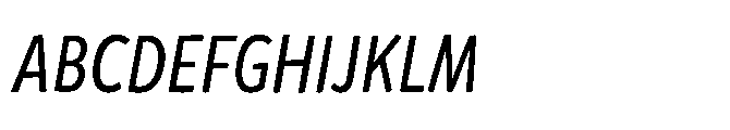 Mikado Condensed Regular Italic Font UPPERCASE