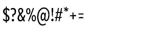 Mikado Condensed Regular Font OTHER CHARS