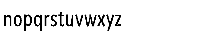 Mikado Condensed Regular Font LOWERCASE