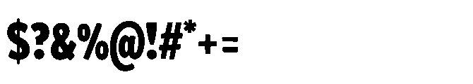 Mikado Condensed Ultra Font OTHER CHARS