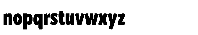Mikado Condensed Ultra Font LOWERCASE