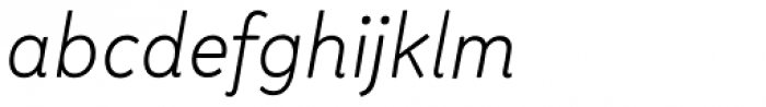 Mikado Light Italic Font LOWERCASE