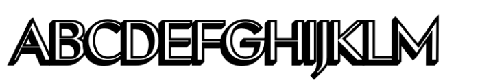 Mikea Extrude Left Font UPPERCASE