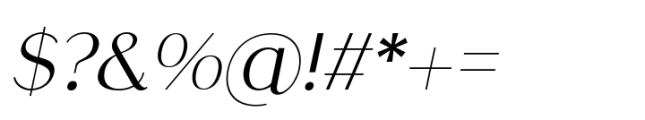 Mikea Italic Font OTHER CHARS