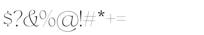 Milanesa Serif Thin Font OTHER CHARS