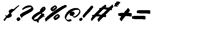 Milion State Italic Font OTHER CHARS