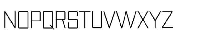 Military Jr34 Extralight Font UPPERCASE