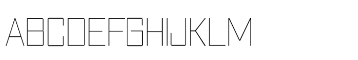 Military Jr34 Thin Font UPPERCASE