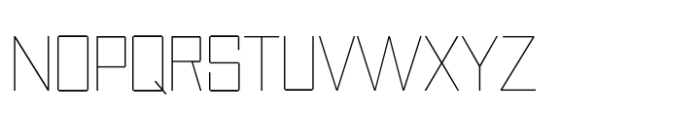 Military Jr34 Thin Font UPPERCASE