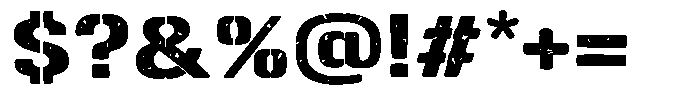 Military Steel Regular Font OTHER CHARS