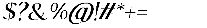 Milky Noire Italic Font OTHER CHARS
